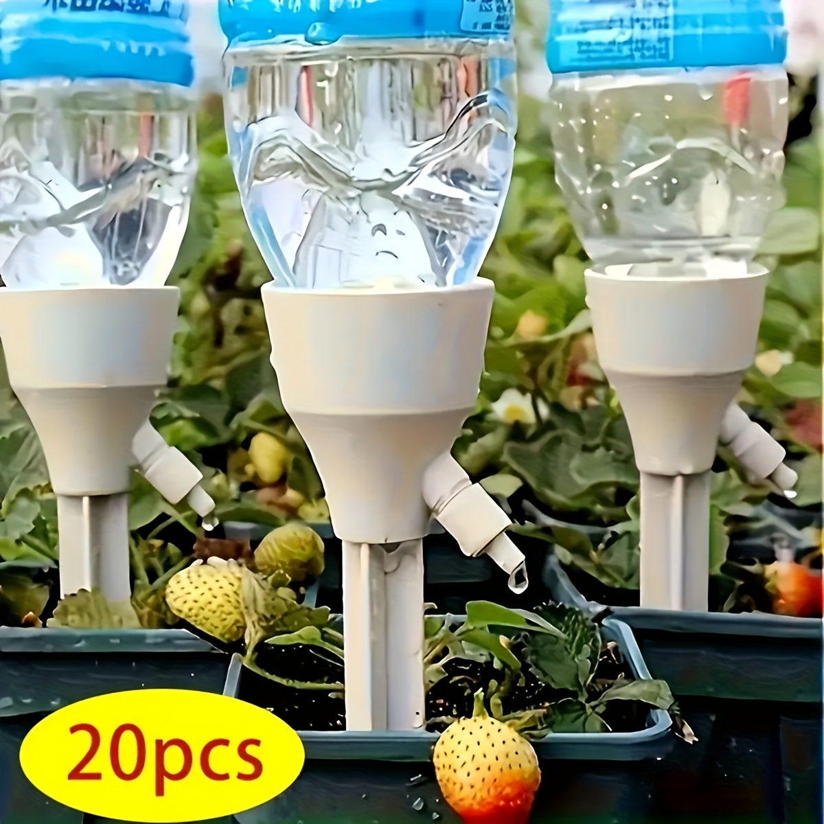 Self Watering Insert - 20 Stück Automatisches Pflanzen-Tropfbewässerungsset Einstellbarer Wasserfluss