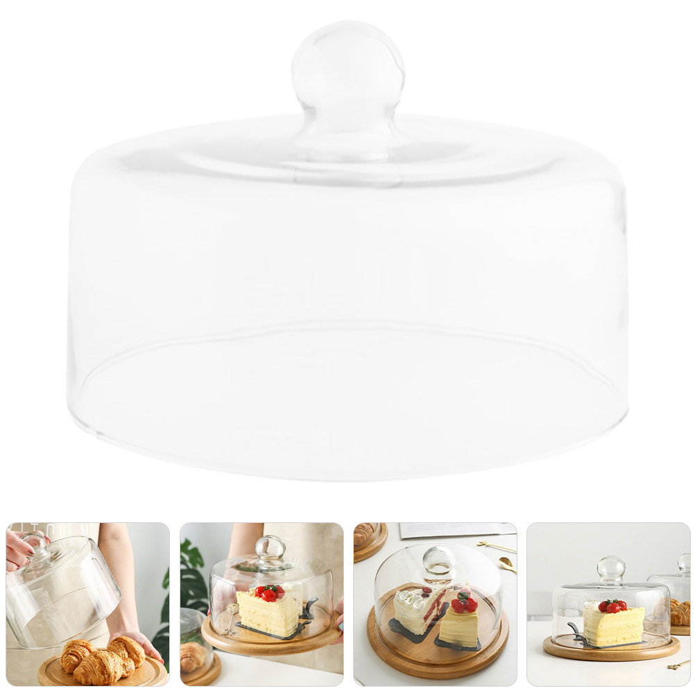 Plastic Dome Clear - 18 cm Glas-Kuchenglocke, Klare Transparente Dessert-Präsentationshaube