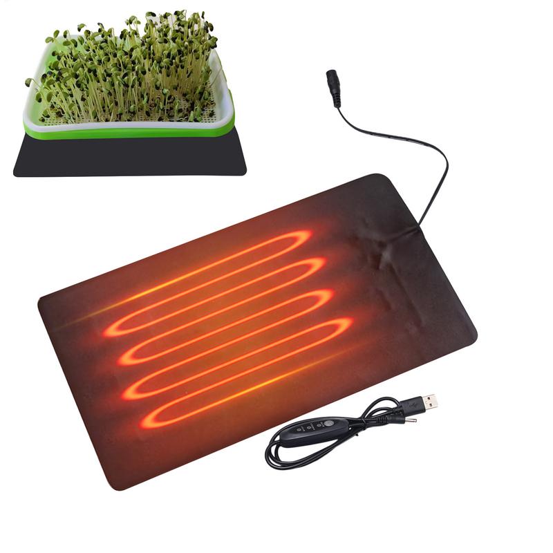 Heat Mat Seedling - Pflanzen-Wärmematte aus PVC-Leder, USB-Heizmatte für Zimmerpflanzen