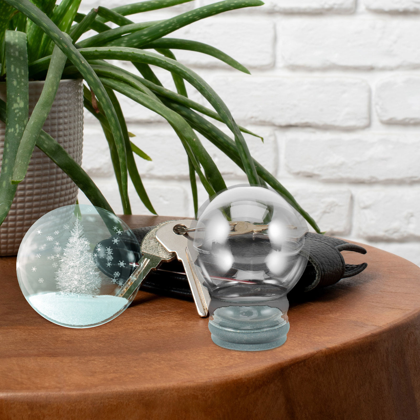 Plastic Dome Clear - 2 Stück Klare Glas-Schneekugeln, Verstärkte Transparente