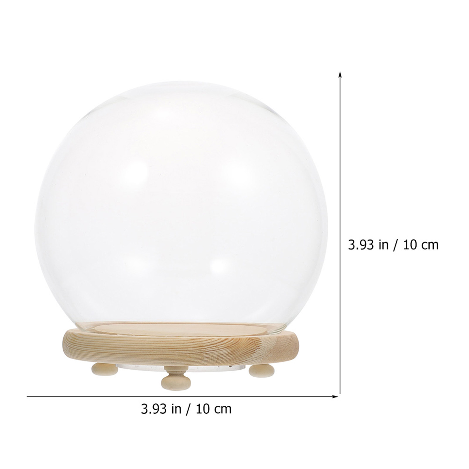 Glasabdeckung mit Holzsockel,  – Plastic Dome Clear Bewertung und Preis