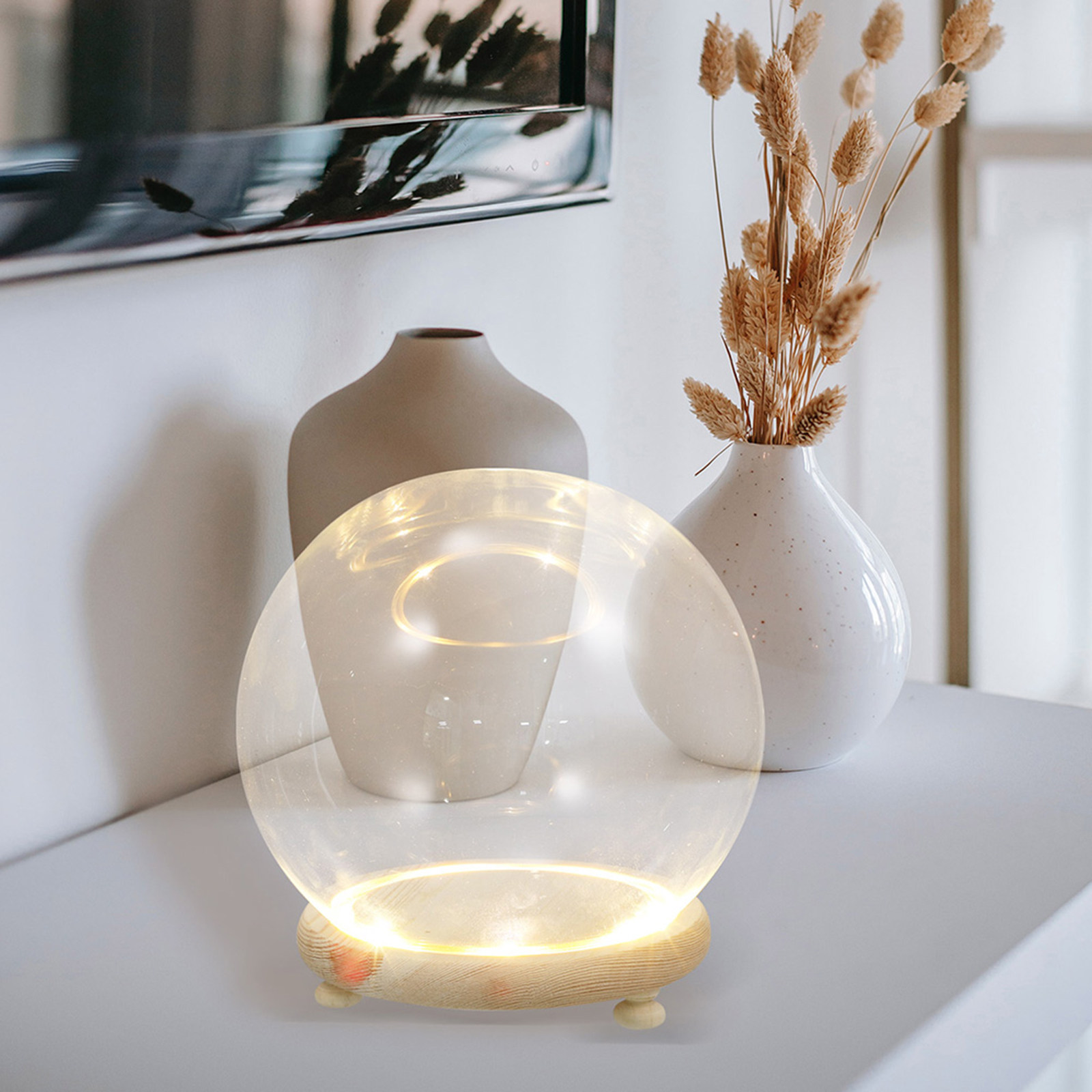 Glasabdeckung mit Holzsockel,  – Plastic Dome Clear Bewertung und Preis